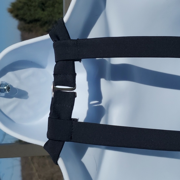 NEW Eco Beach Black Floral High Neck One Piece Swimsuit Size M - Picture 6 of 14